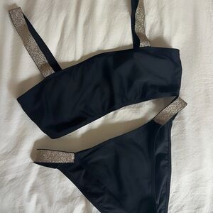Forever 21 Black Bikini with Gold Accents